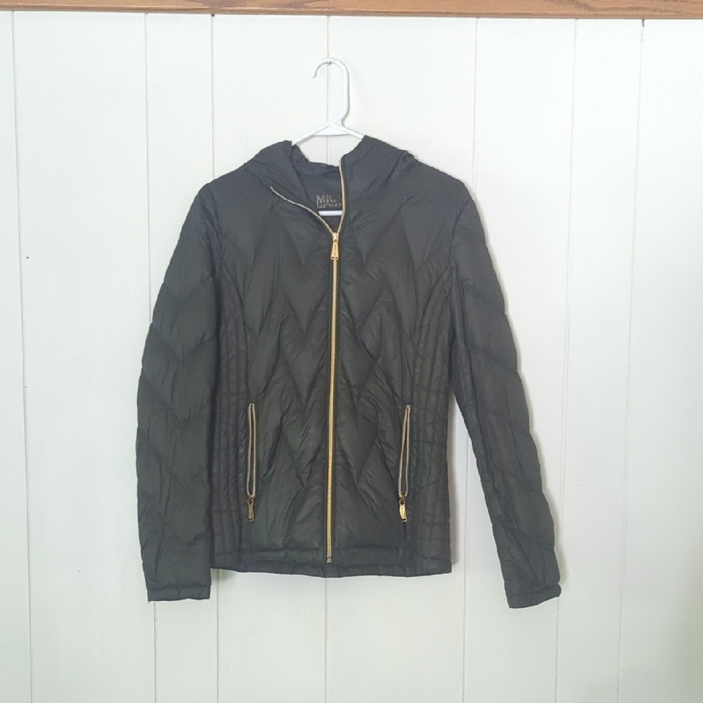 Michael Kors Green Quilted Packable Puffer Jacket - S